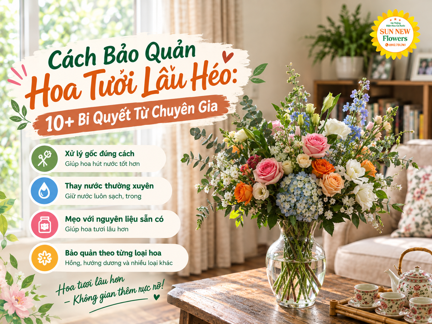 Cách Bảo Quản Hoa Tươi Lâu Héo: 10+ Bí Quyết Từ Chuyên Gia