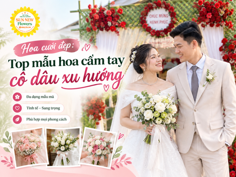 Hoa cưới đẹp Top mẫu hoa cầm tay cô dâu xu hướng