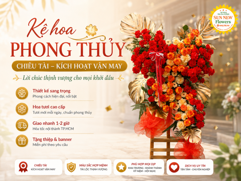 Kệ Hoa Phong Thủy - Bí Quyết Tài Lộc & May Mắn Khai Trương 2026