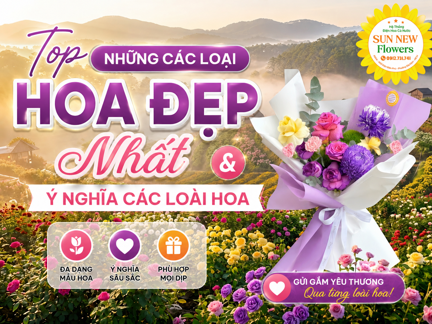 Top Những Các Loại Hoa Đẹp Nhất & Ý Nghĩa Các Loài Hoa