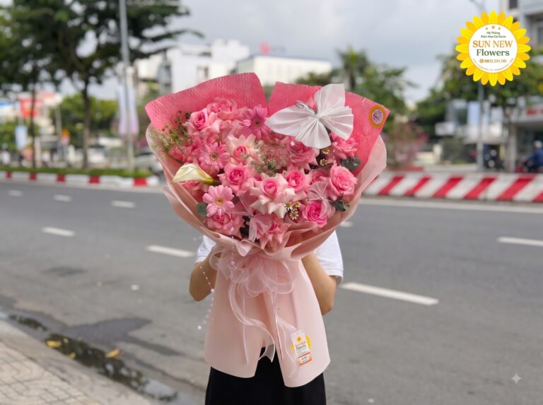 Bó hoa hồng pastel thanh lịch tặng thầy cô