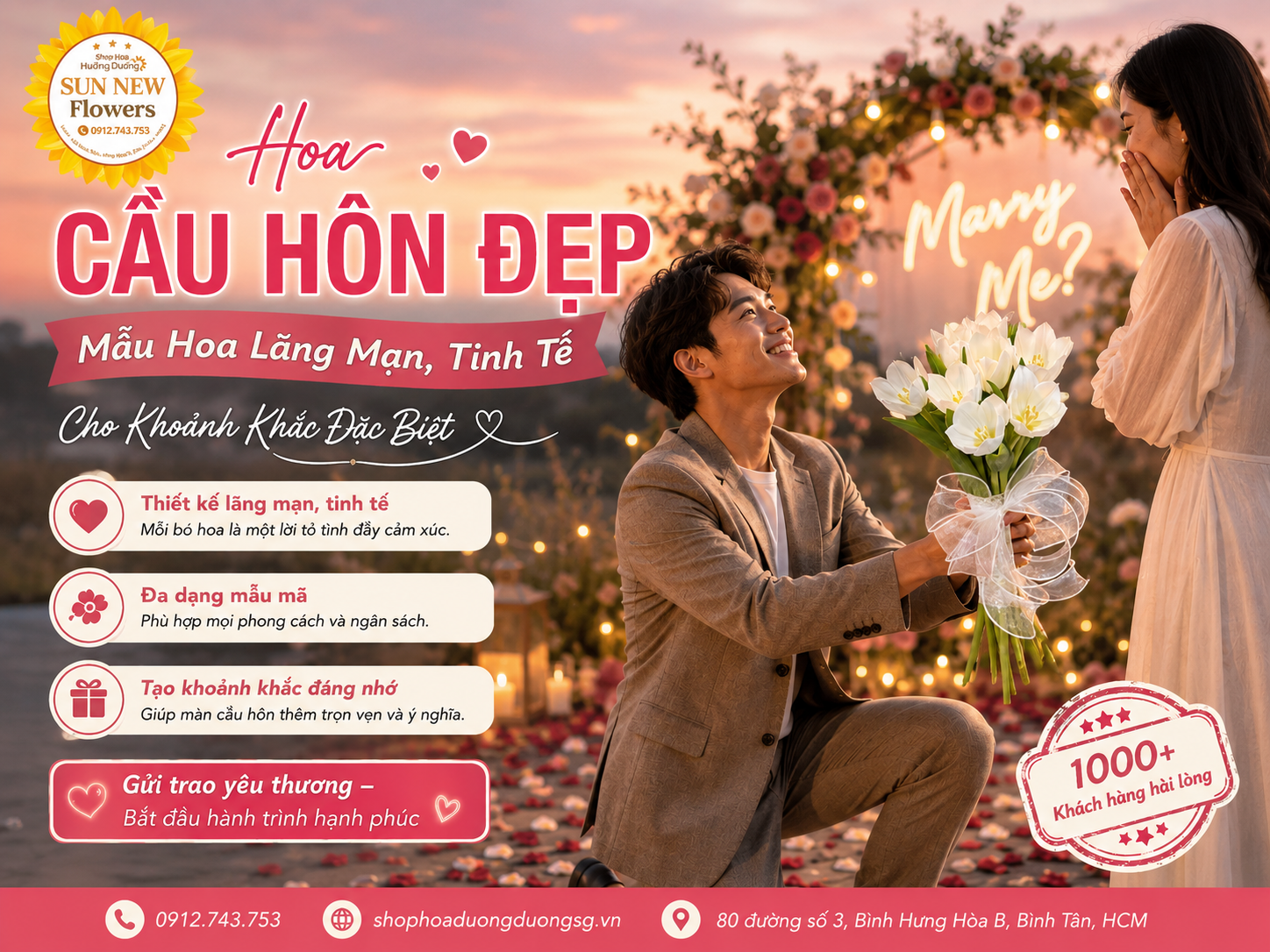 Hoa Cầu Hôn Đẹp – Mẫu Hoa Lãng Mạn, Tinh Tế Cho Khoảnh Khắc Đặc Biệt