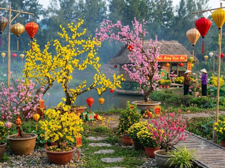 Hoa Mai vàng và Hoa Đào – Sắc xuân rạng rỡ