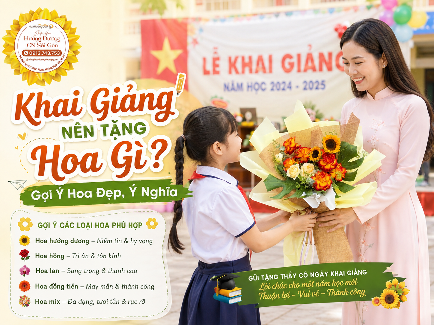 Khai Giảng Nên Tặng Hoa Gì? Gợi Ý Hoa Đẹp, Ý Nghĩa