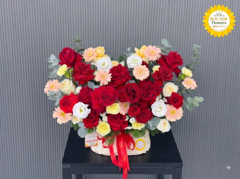 Lẵng hoa hồng sang trọng giá rẻ chỉ 499k
