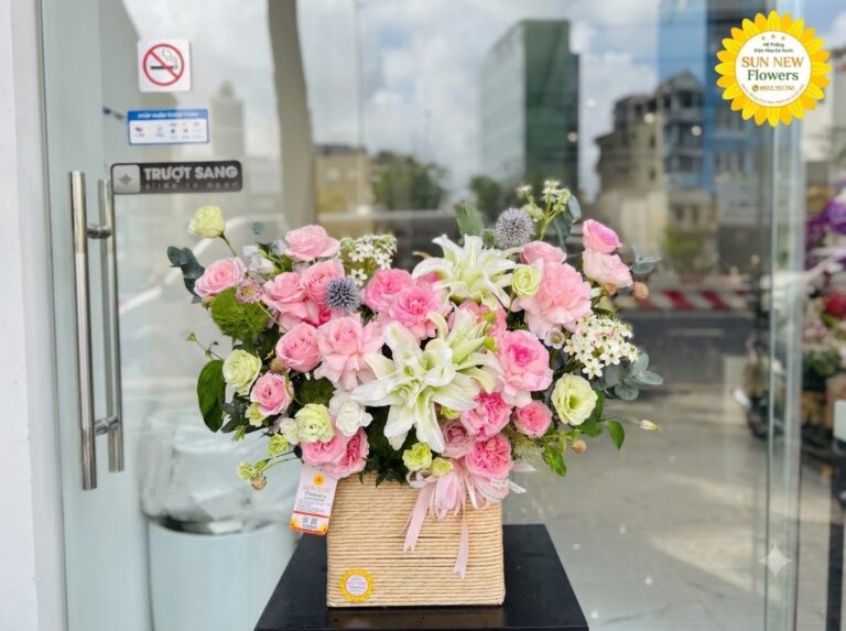 Giỏ hoa tươi tốt nghiệp