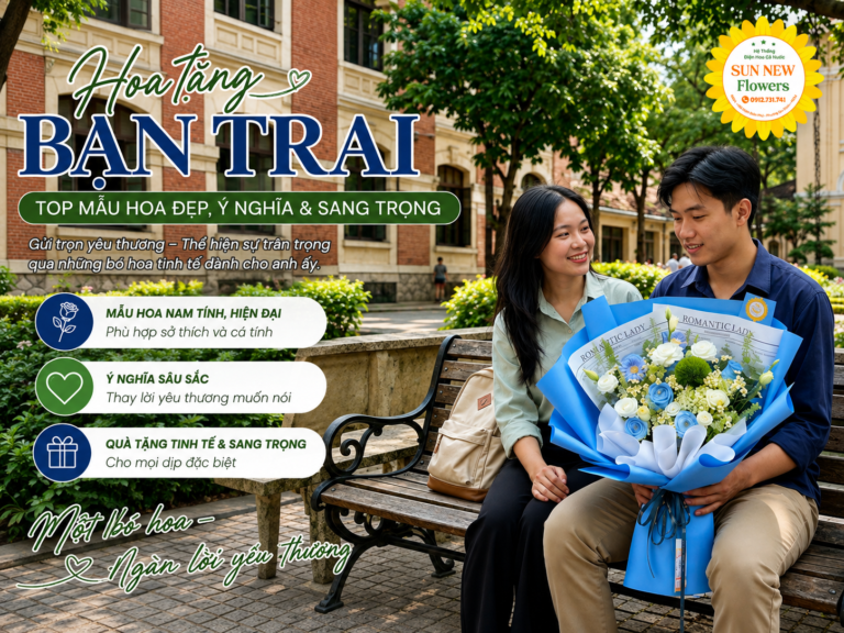 Hoa tặng bạn trai: Top mẫu hoa đẹp, ý nghĩa & sang trọng