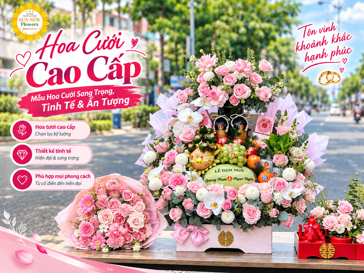 Hoa Cưới Cao Cấp – Mẫu Hoa Cưới Sang Trọng, Tinh Tế & Ấn Tượng