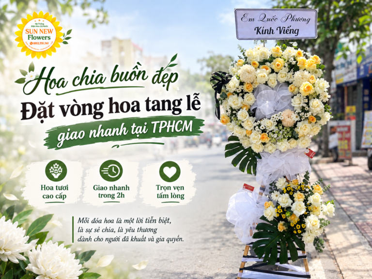 Hoa chia buồn đẹp - Đặt vòng hoa tang lễ giao nhanh tại TPHCM